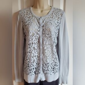 LOFT Outlet Lace Cardigan